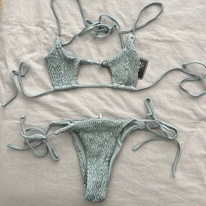 Brand new grey Zaful bathing suit with keyhole